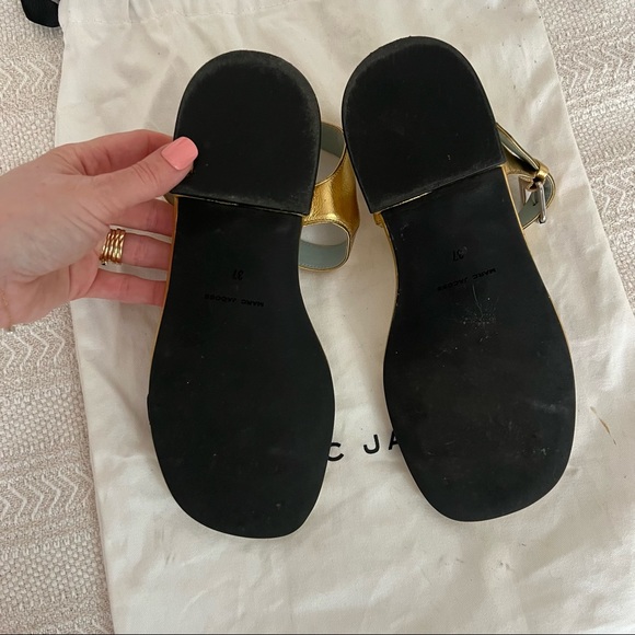 Marc Jacobs Black and Gold Sandals Size 37 - Picture 8 of 9
